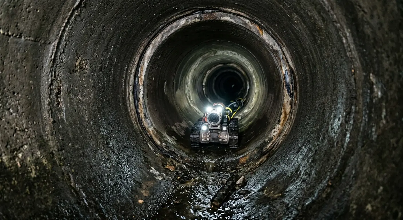 Robotic sewer camera inspecting pipe interior for Sewer Line Repair in American Canyon